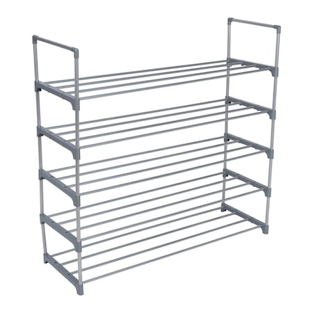 Simplify 5 Tier Stackable Shoe Rack 23206-GREY